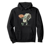 Funny Cash with Pizza Costume for Money Lovers Pullover Hoodie