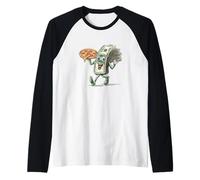 Funny Cash with Pizza Costume for Money Lovers Raglan Baseball Tee