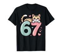 Funny Cat 67 Meme Six Seven Cute Gen Alpha T-Shirt
