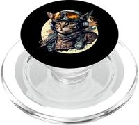 FUNNY CAT ACES FLYING BOMBER PILOT Feline Humor PopSockets PopGrip for MagSafe