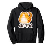 Funny Cat "Anti-Diet" Sarcastic Kitty Meme for Cat Lovers Pullover Hoodie