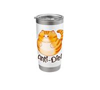 Funny Cat Anti-Diet Sarcastic Kitty Meme for Cat Lovers Stainless Steel Insulated Tumbler