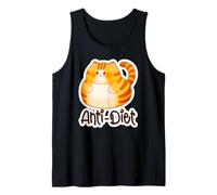 Funny Cat Anti-Diet Sarcastic Kitty Meme for Cat Lovers Tank Top