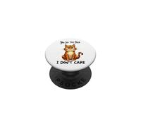 Funny Cat Antisocial Bad Attitude, Introvert Moody Kitty PopSockets Adhesive PopGrip