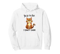 Funny Cat Antisocial Bad Attitude, Introvert Moody Kitty Pullover Hoodie