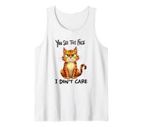 Funny Cat Antisocial Bad Attitude, Introvert Moody Kitty Tank Top