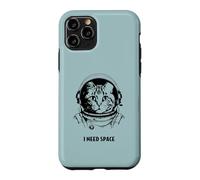Funny cat astronaut I need space cute antisocial retro cats Case for iPhone 11 Pro