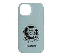 Funny cat astronaut I need space cute antisocial retro cats Case for iPhone 14