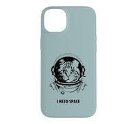 Funny cat astronaut I need space cute antisocial retro cats Case for iPhone 14 Plus