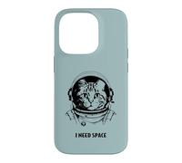 Funny cat astronaut I need space cute antisocial retro cats Case for iPhone 14 Pro