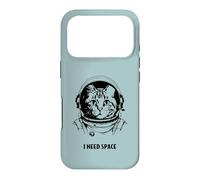 Funny cat astronaut I need space cute antisocial retro cats Case for iPhone 17 Pro