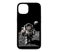 Funny Cat Astronaut Moon Landing Victory Selfie with Earth Case for iPhone 13