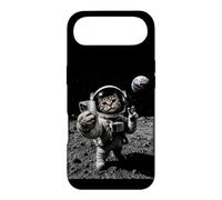 Funny Cat Astronaut Moon Landing Victory Selfie with Earth Case for iPhone Air