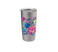 Funny Cat Astronaut Planets Outer Space Traveler Stainless Steel Insulated Tumbler