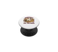Funny Cat Ate Too Much Relaxing Big Rodent Critter PopSockets Adhesive PopGrip
