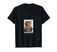 Funny Cat Bad Kitty Mug shot Tshirt T-Shirt
