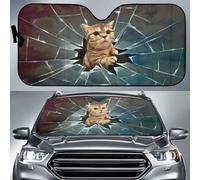 Funny Cat Broken Glass Front Window Sunshade Keep Cooler Car Windscreen Sun Shade Heat Protection Cover Visor Sunshades Universal For Vehicle Va-Ns Vans S