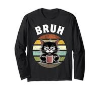 Funny Cat Bruh Meme Graphic Teens Boys Girls Men Women Kids Long Sleeve T-Shirt