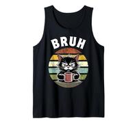 Funny Cat Bruh Meme Graphic Teens Boys Girls Men Women Kids Tank Top