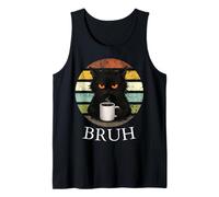 Funny Cat Bruh Meme Graphic Teens Boys Girls Women Pet Owner Tank Top