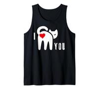 Funny Cat Butt Heart Valentine’s Day I Love You Tank Top