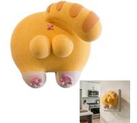 Funny Cat Butt Light Switch Cover,3D Cat Butt Shaped Decorative Light Switch Cover,Novelty Cute Double Rocker Switch Plate,Tool-Free Install,for Bedroom, Kitchen & Dorm ，1