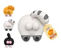Funny Cat Butt Light Switch Cover, 3D Double Rocker Switch Plate Cute Wall Decor, Tool-Free Install, for Bedroom Dorm Bathroom, Gift for Cat Lovers (#B)