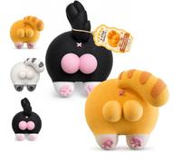 Funny Cat Butt Light Switch Cover, 3D Double Rocker Switch Plate Cute Wall Decor, Tool-Free Install, for Bedroom Dorm Bathroom, Gift for Cat Lovers C)
