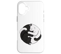 Funny Cat Cats Kitten Tai Chi Yin Yang Five Elements Chinese Case for iPhone 16 Plus