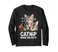 Funny Cat Chaos Addict Design for Cat Lover Gifts Long Sleeve T-Shirt