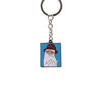 Funny Cat Charm Keychain Cartoon Cat Keychain Women's Keychain with Cat Charm Middle Finger Cat Cute Keychain for Handbag Purse Key Funny Keychain for Girls Japanese Style White Cat Cute Keychain