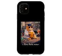 Funny Cat Chemistry Lab I Live Here Now Case for iPhone 11