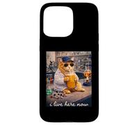 Funny Cat Chemistry Lab I Live Here Now Case for iPhone 15 Pro Max