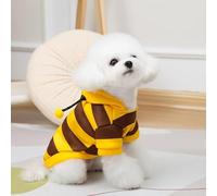 Funny Cat Clothes Anti-Fall Little Bee Beagle Dog Small Cute Blue Cat Spring Autumn New Pet Hoodie (Cute bee plush, L)