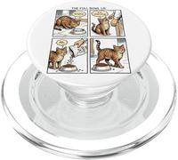 Funny Cat Comic Hunger Lie Cat Lover Design PopSockets PopGrip for MagSafe