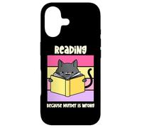 Funny Cat Cozy Mystery Reading Because Murder is Wrong Case for iPhone 17