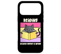 Funny Cat Cozy Mystery Reading Because Murder is Wrong Case for iPhone 17 Pro Max