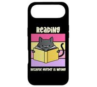 Funny Cat Cozy Mystery Reading Because Murder is Wrong Case for iPhone Air
