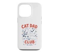 Funny Cat Dad Club Vintage Life is Better with Whiskers Case for iPhone 13 Pro