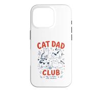 Funny Cat Dad Club Vintage Life is Better with Whiskers Case for iPhone 16 Pro