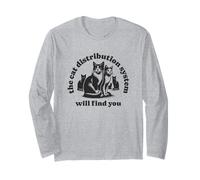 Funny Cat Design Distribution System Will Find You Meme Long Sleeve T-Shirt