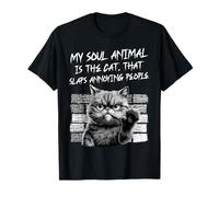Funny Cat Design Sarcastic Humour Soul Mate T-Shirt
