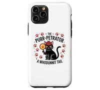 Funny Cat Detective Purrpetrator True Crime Murder Mystery Case for iPhone 11 Pro