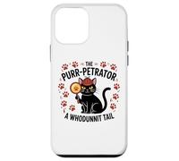 Funny Cat Detective Purrpetrator True Crime Murder Mystery Case for iPhone 12 mini