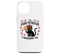 Funny Cat Detective Purrpetrator True Crime Murder Mystery Case for iPhone 13