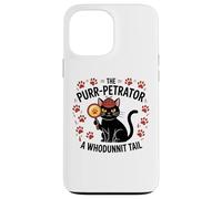 Funny Cat Detective Purrpetrator True Crime Murder Mystery Case for iPhone 13 Pro Max