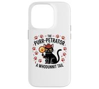 Funny Cat Detective Purrpetrator True Crime Murder Mystery Case for iPhone 14 Pro