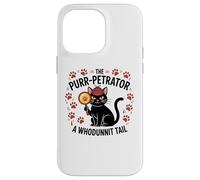 Funny Cat Detective Purrpetrator True Crime Murder Mystery Case for iPhone 14 Pro Max