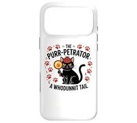 Funny Cat Detective Purrpetrator True Crime Murder Mystery Case for iPhone 17 Pro Max