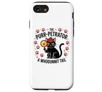 Funny Cat Detective Purrpetrator True Crime Murder Mystery Case for iPhone SE (2020) / 7/8